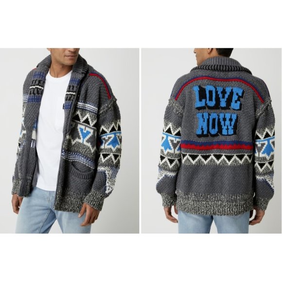 $958 Zadig & Voltaire Erra Wo Love Now Knit Cardigan ( M ) - Picture 1 of 5